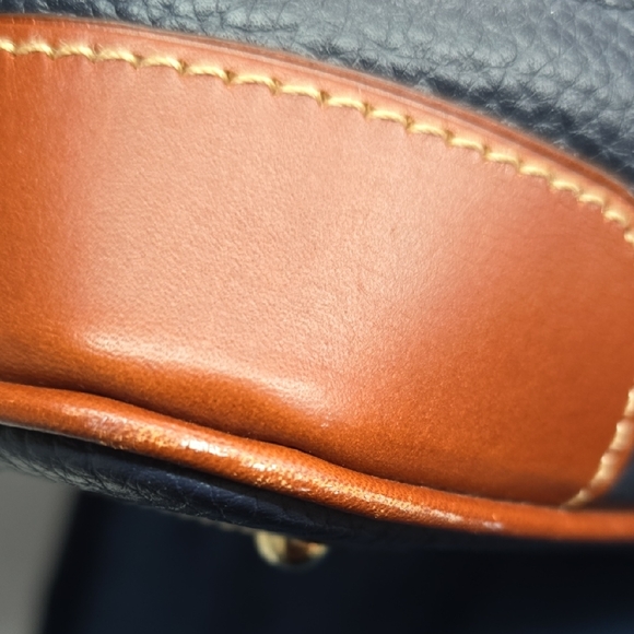 Dooney & Bourke Blue and Brown Leather Hobo Bag - Picture 7 of 10